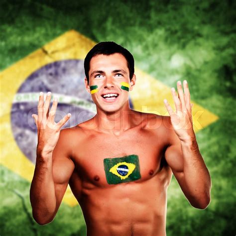 Brasilien Fædrelandskærlighed Lidenskabelig Stock Foto Colourbox