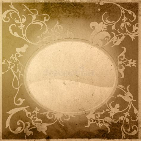 Floral Style Old Paper Textures Frame Stock Image Image Of Abrasion