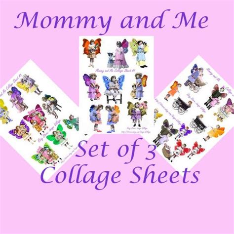 Mommy And Me Lot Of 3 Digital Collage Sheets By Imagevillage Digital