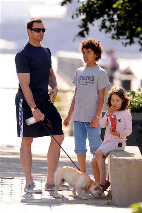 Hugh Jackman And His Kids Spend Fathers Day At The Park Hugh Jackman