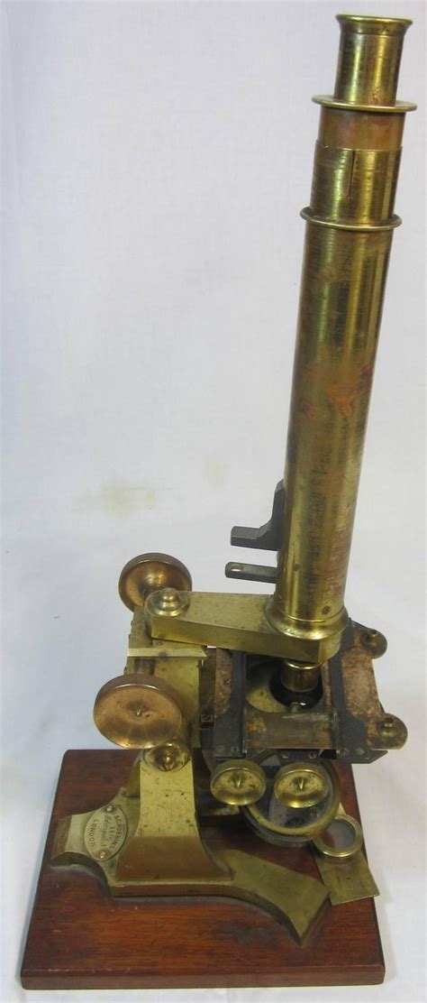 Newport brass aylesbury two handle widespread bathroom sink faucet in antique brass cross handle. Antique Brass Microscope For Sale at 1stdibs