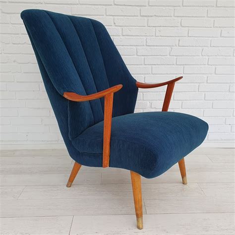1960's danish mid century leather armchair. Danish vintage armchair, 1970s | #126712