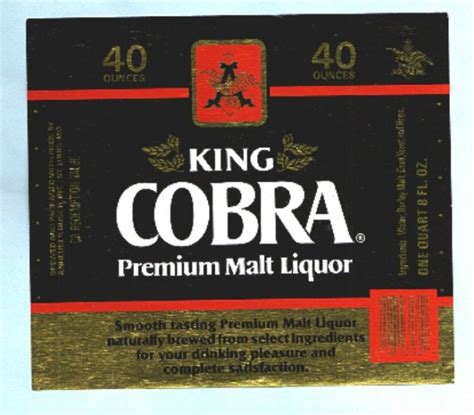 King Cobra Malt Liquor Label Oz