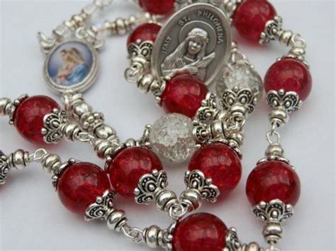 Philomena pocket coins, medals, statues, prayer cards, 3rd class relics. St. Philomena prayer Chaplet, Catholic Rosary, Patron ...
