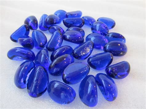 Ink Blue Glass Pebbles Midland Stone Uk