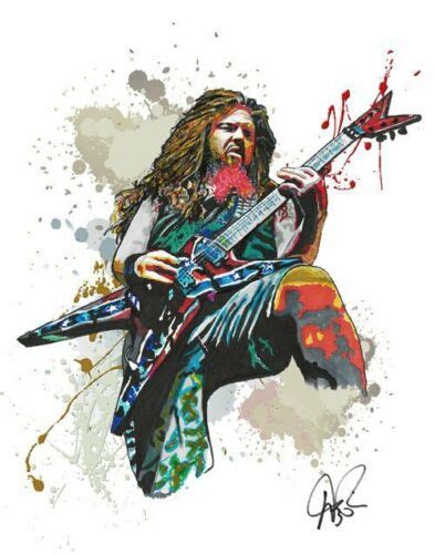 Dimebag Darrell Pantera Heavy Metal Guitar 11x14 Music Art Print