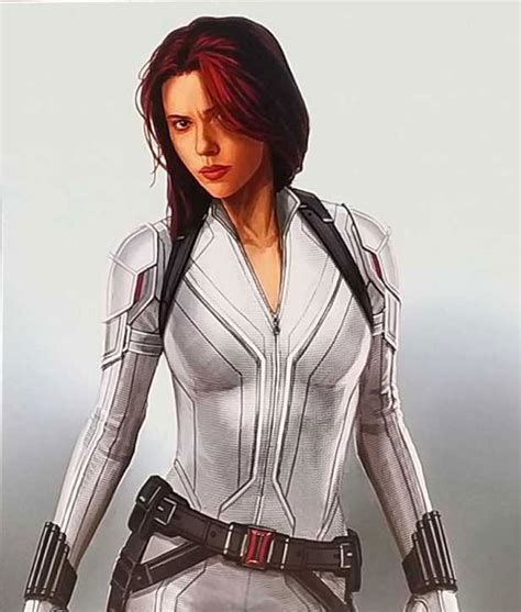 Scarlett Johansson Black Widow White Leather Jacket