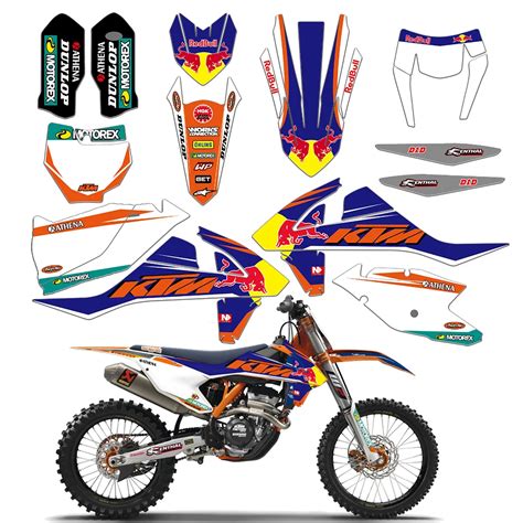 Motorcycle Full Graphics Decals Stickers Kits For KTM 125 150 250 350