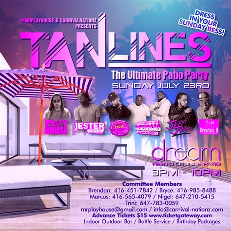 C A Confidential Tanlines The Ultimate Patio Party Dream Resto Lounge Markham On Sun