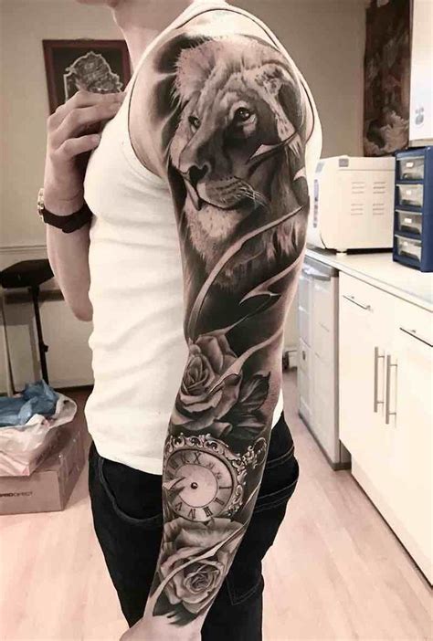 Best Sleeve Tattoos Tattoo Insider Lion Tattoo Sleeves Black And