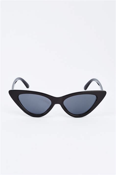 Black Thin Cat Eye Sunglasses Just 7