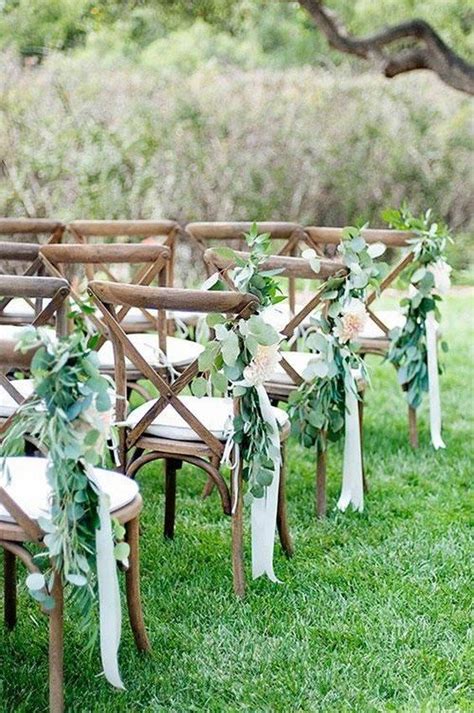 Wedding ceremony chair decorations | tulle and ribbon bows. 100 Awesome Outdoor Wedding Aisles You'll Love | Wedding ...