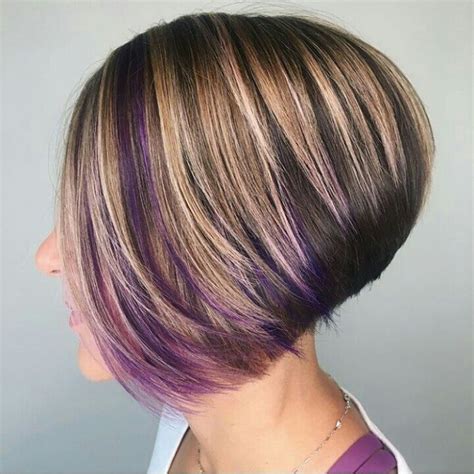 See the delicate layers and the golden blonde balayage in this beautiful short stack haircut. Inverted Bob Haircuts and Hairstyles 2018 | Long, Short ...