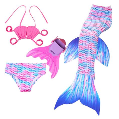 New Arrival Mermaid Tail Swimming Bathing Suit For 3 12y Kids Swimmable
