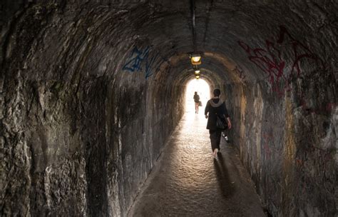 Walking In A Tunnel On Skitterphoto