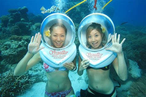 Seawalker Helmet Diving Green Island Great Adventures Cruises