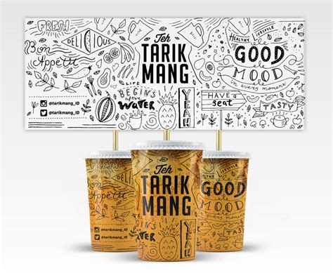 Sribu: Desain Kemasan - Desain Kemasan Cup Minuman Tarik Man