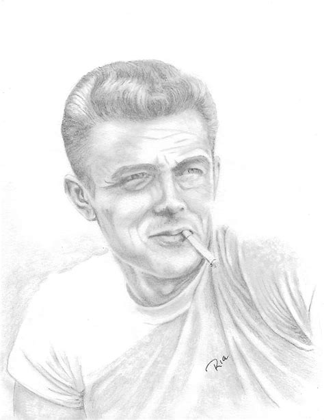 James Dean Drawing By Maria Jessee Fine Art America