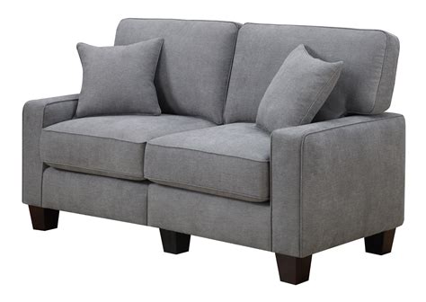 Attached back and seat cushions. Serta RTA Martinique Collection 61" Fabric Love seat Sofa ...