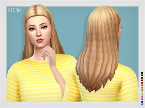 Sims 4 Straight Hair Cc