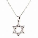 Sterling Silver Jewish Star Necklace Pictures