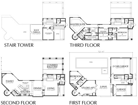 Perfect 3 Story House Design With Plan Useful New Home Floor Plans