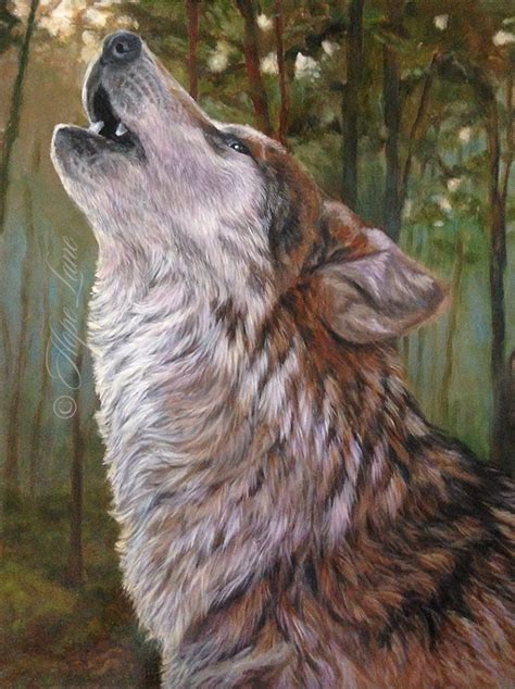 Howling Wolf The Finished Painting Hope Lane Art