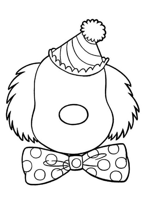 Kleurplaat Clown Zonder Haar