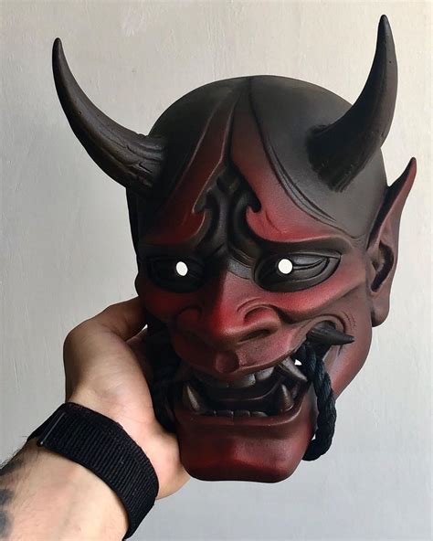 Handmade Japanese Mask Instagram Darkest Red Hannya All Questions About Orderning In Dm
