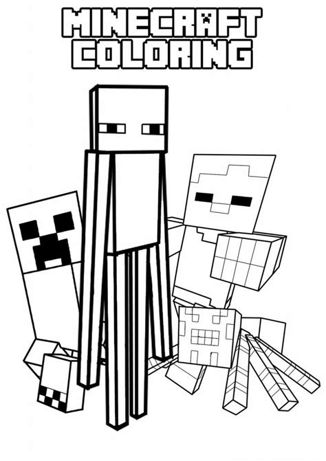 Minecraft coloring pages are all creatures in minecraft, one of the most popular computer games that is played over the world. Printable Minecraft Coloring Pages - Coloring Home