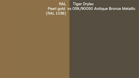 RAL Pearl Gold RAL Vs Tiger Drylac Antique Bronze