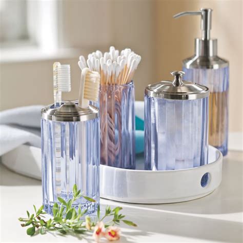 Shop our bath accessories to take your bathroom from basic to fantastic. Classic Glass Bath Accessories | Makeup Organizers ...