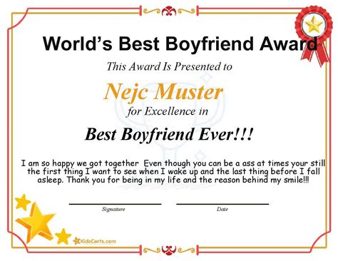 Worlds Best Boyfriend Award Best Boyfriend Best Boyfriend Ever
