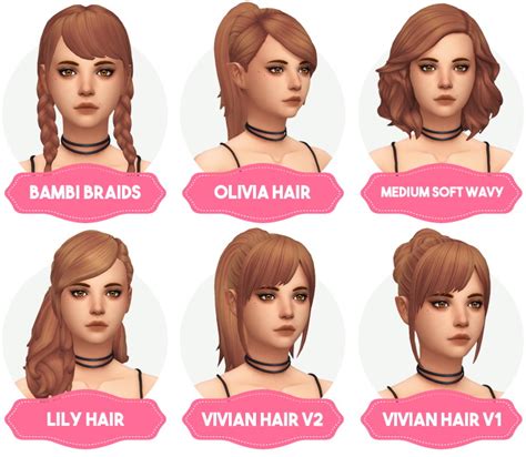 Sims 4 Hairs ~ Aveira Sims 4 Clay Hair Recolors Updated