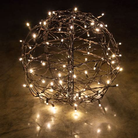 Lighted Party Sphere Warm White Led Yard Envy Hanging Christmas
