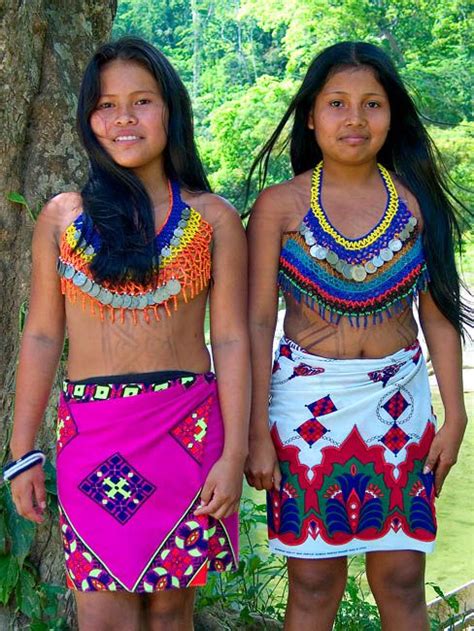 Girls Panama Central Indian My Central Karaja Natives Symbols Culture