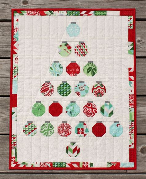 Christmas Baubles Quilt Modern Christmas Quilt