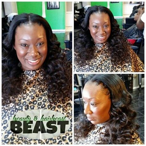 Sew In With Wand Curls Middle Part Wand Curls Long Hair Styles Hair