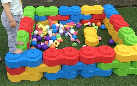 Ylw New Type Plastic Building Blocks Toys Happy Big Blocks Childrens