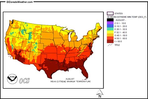 United States Yearly Annual And Monthly Mean Extreme Minimum Temperatures