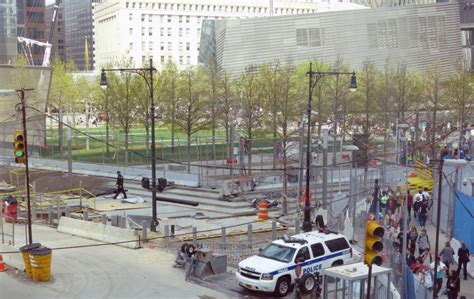 Fences Coming Down Around Memorial Plaza At The World Trade Center
