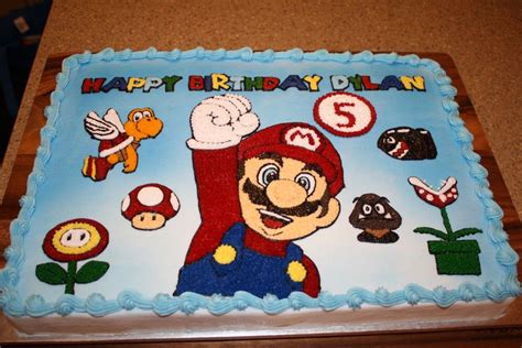 Even mario & luigi mustaches! Super Mario Friends & Enemies - 1/2 Sheet cake that is ...