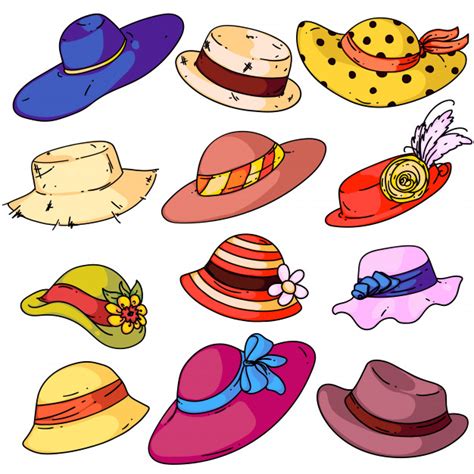 Cartoon character designer pack for character creator benchmarked from mainstream cartoon character designs such as disney and pixar or modern 3d animation studios, all toon figures are. Premium Vector | Woman hat fashion set. isolated cartoon summer female hats with brims ribbons ...