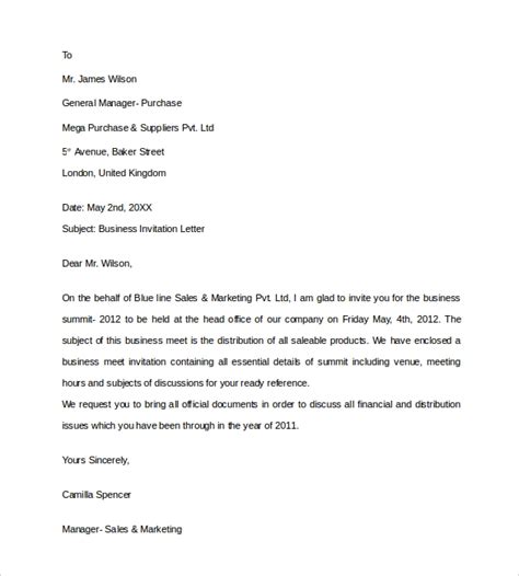 A letter of recommendation is a letter where the author details and vouches for the capabilities, character traits, and overall quality of the person these letters are also called a reference letter, recommendation letter, letter of reference, or just reference. FREE 14+ Business Invitation Letter Templates in PDF | MS Word | Google Docs