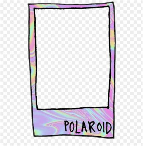 Cute Colorful Pastel Frame Pink Polaroid Png Image With Transparent