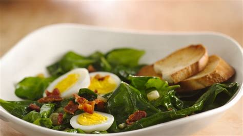 Spinach Bacon Salad With Hard Cooked Eggs Recipe