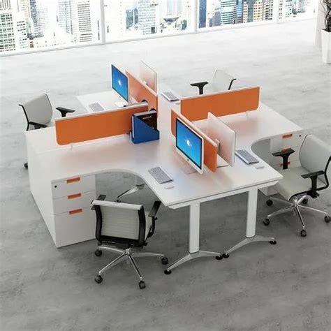 Aluminum White Office Work Station Seating Capacity 4 To 6 At Rs