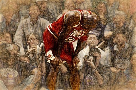 I made a painting of michael jordan using acrylic paints. Michael Jordan The Flu Game Painting by John Farr