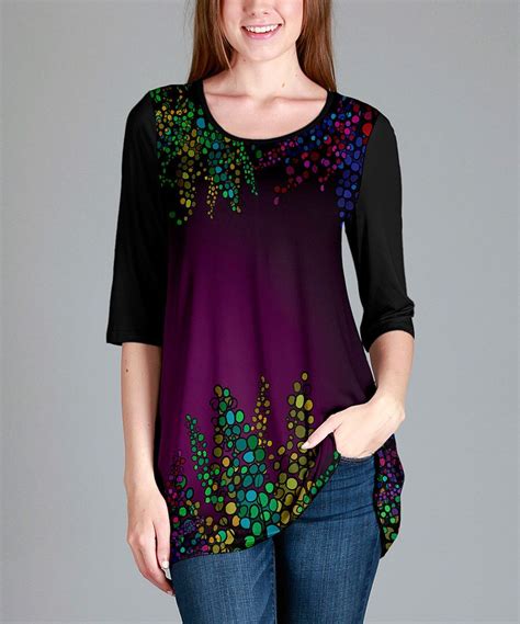 Look At This Purple And Black Pattern Top On Zulily Today Black Dots