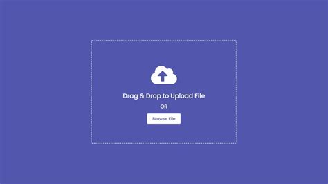 Drag And Drop Or Browse File Upload Feature Using Html Css And Javascript